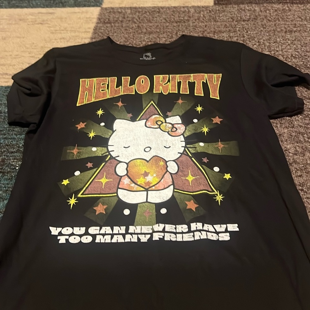NWOT-Hello Kitty By Sanrio Black mens Medium T shirt